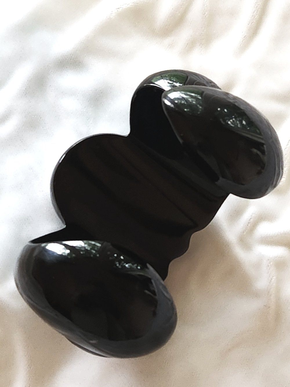 Vintage Marion Godart Paris Chunky Black Resin Cuff Bracelet