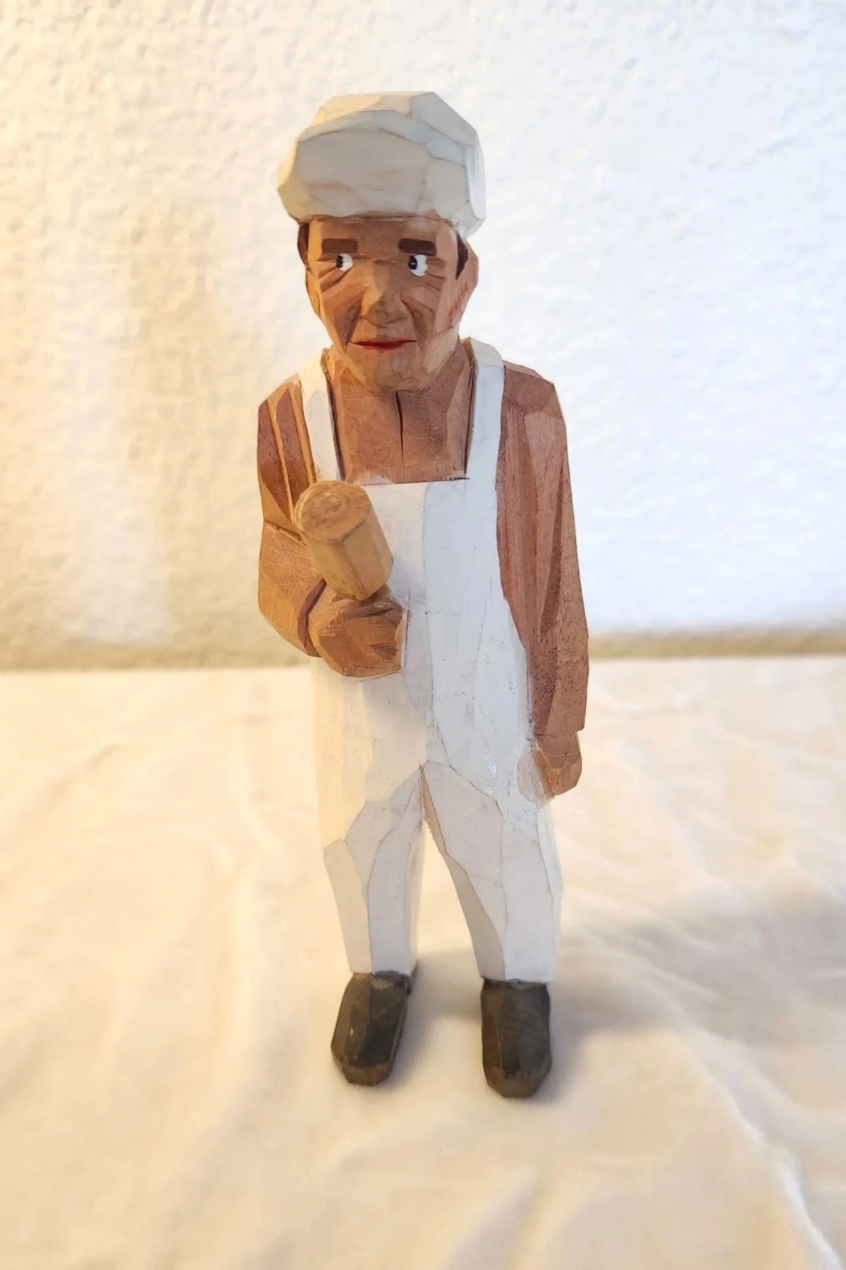 Danish Wooden Folk Art Carving of Housepainter - circa 1980