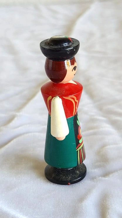 Small Hungarian Folk Art Wood Carved Man