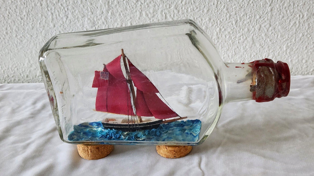 "Jolie Brise" Pilot Cutter Ship in a Bottle by Jim Goodwin