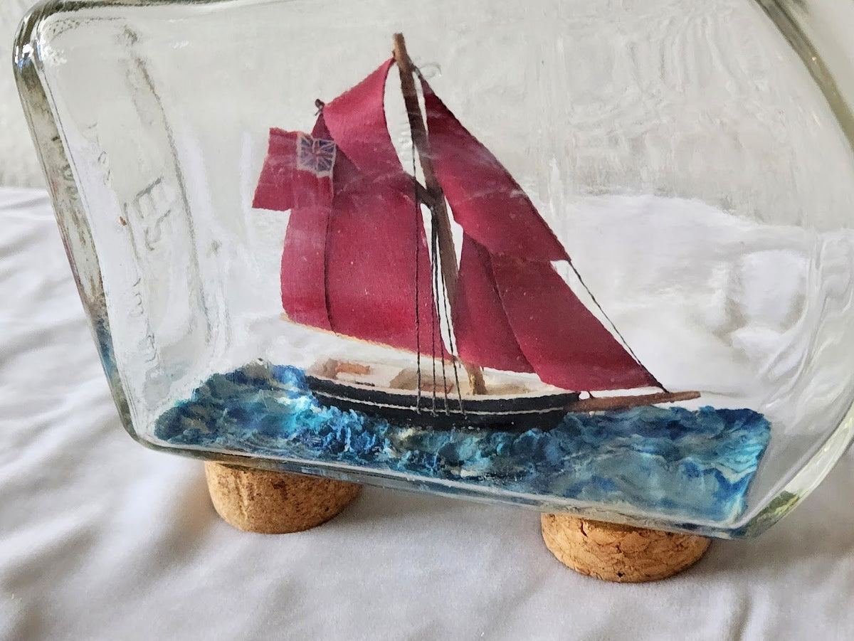 "Jolie Brise" Pilot Cutter Ship in a Bottle by Jim Goodwin