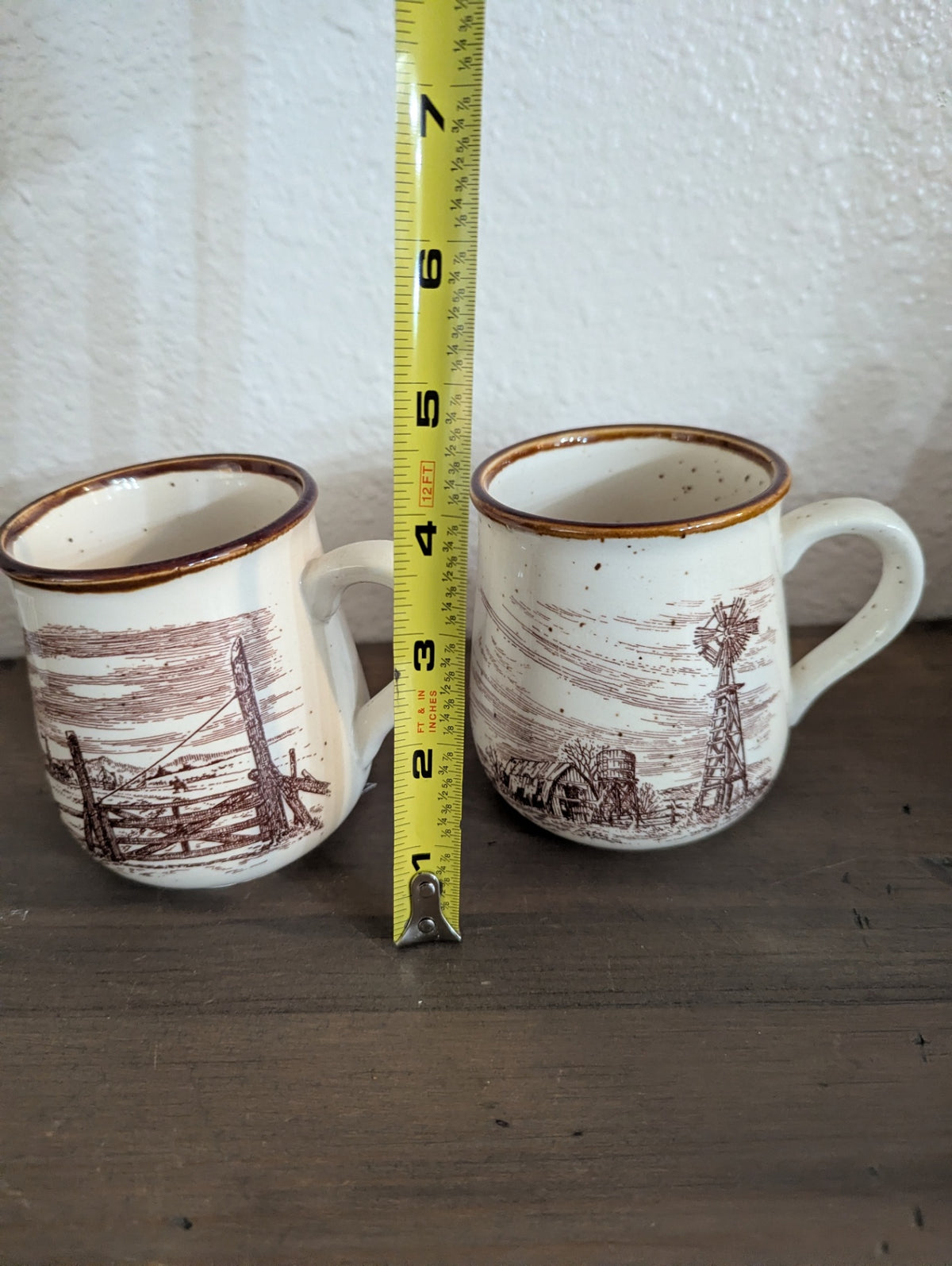 1980 Pair of Enesco "Sky & Plains" Mugs