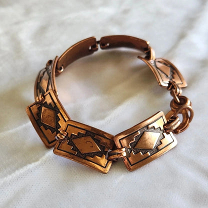 1960s Southwest Style Copper Link Bracelet