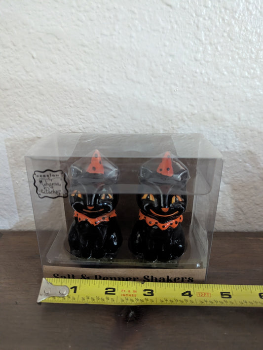 Johanna Parker Black Cat Salt & Pepper Shakers