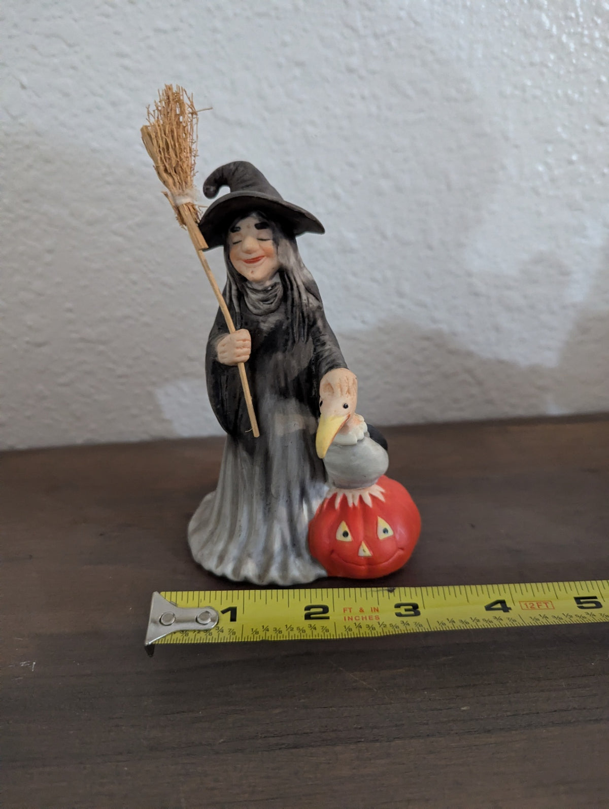 1980's Ceramic Witch with Vulture