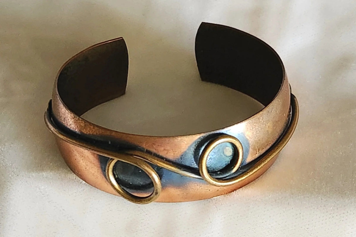 Midcentury Copper Cuff Bracelet