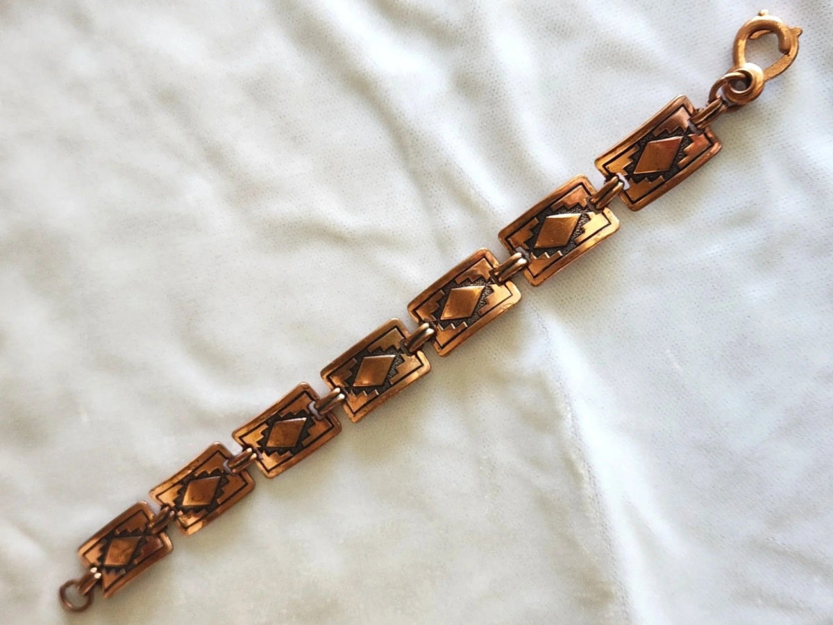 1960s Southwest Style Copper Link Bracelet