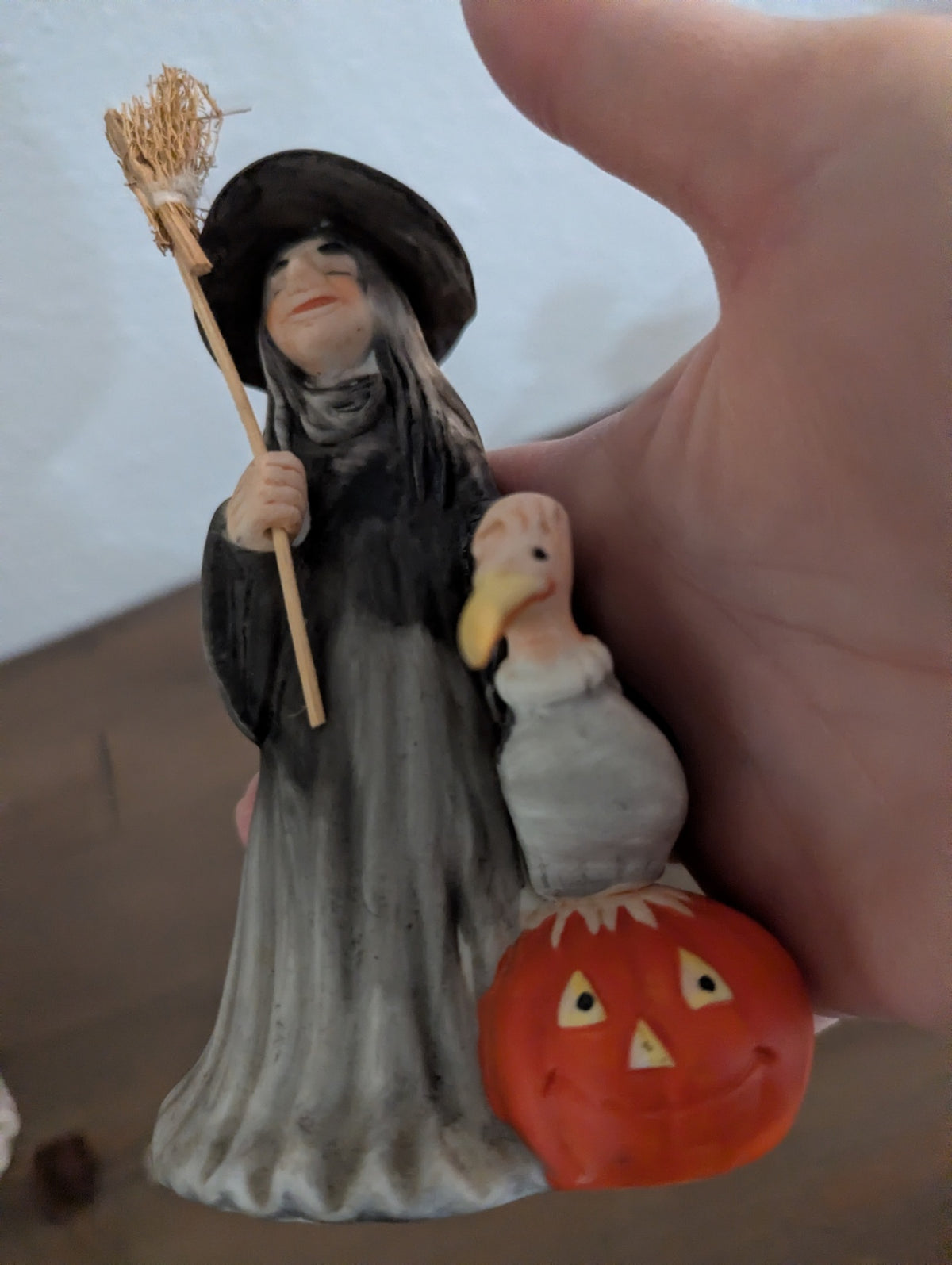 1980's Ceramic Witch with Vulture