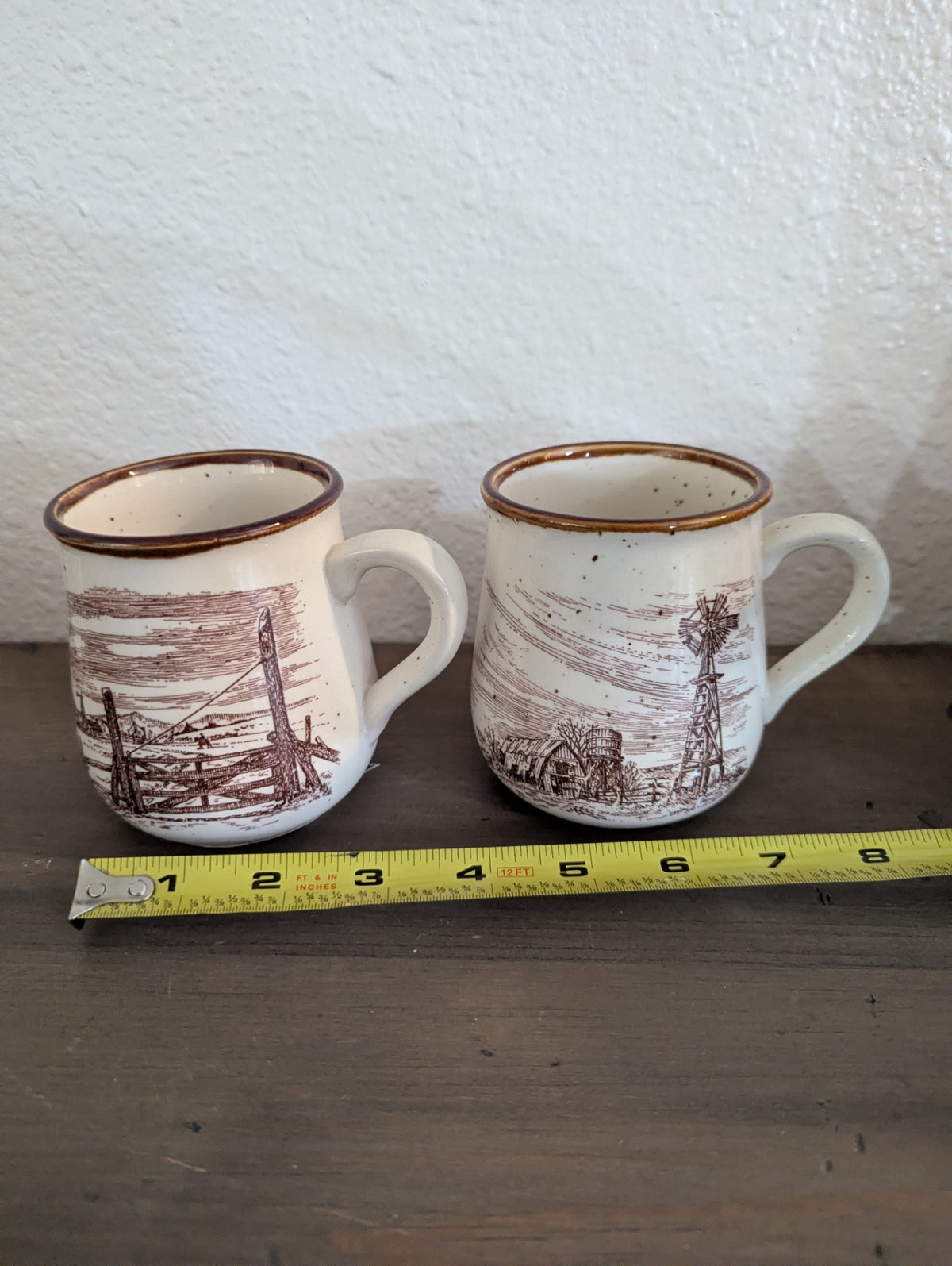 1980 Pair of Enesco "Sky & Plains" Mugs
