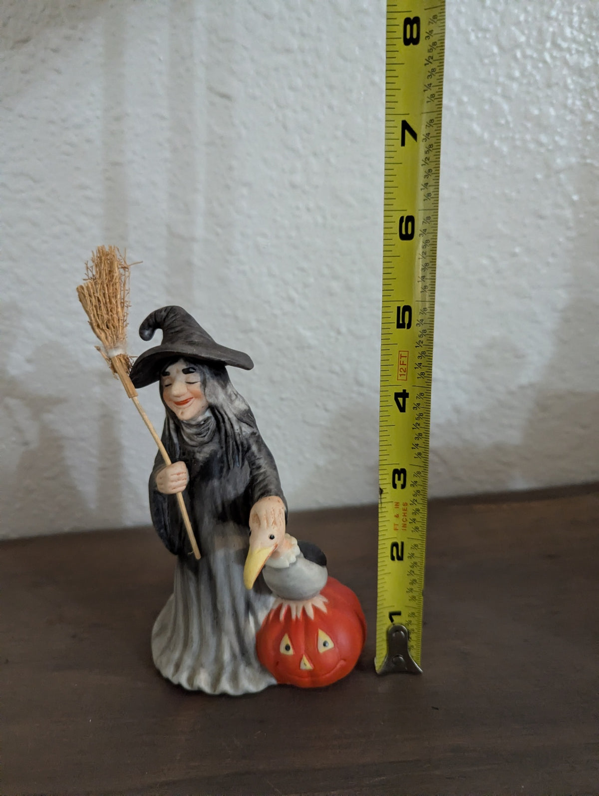 1980's Ceramic Witch with Vulture