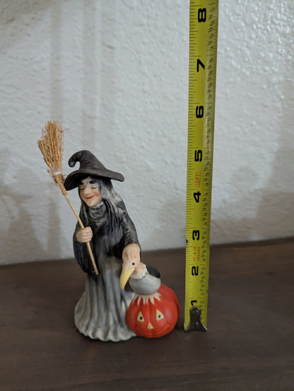 1980's Ceramic Witch with Vulture
