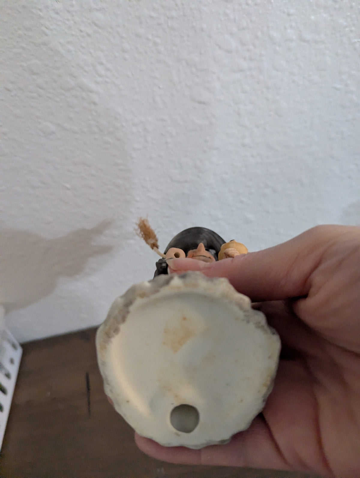 1980's Ceramic Witch with an Owl