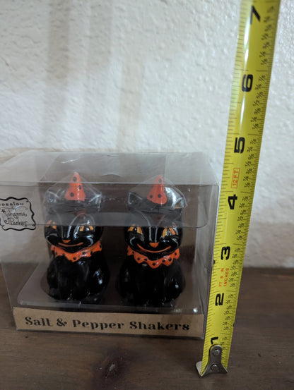 Johanna Parker Black Cat Salt & Pepper Shakers