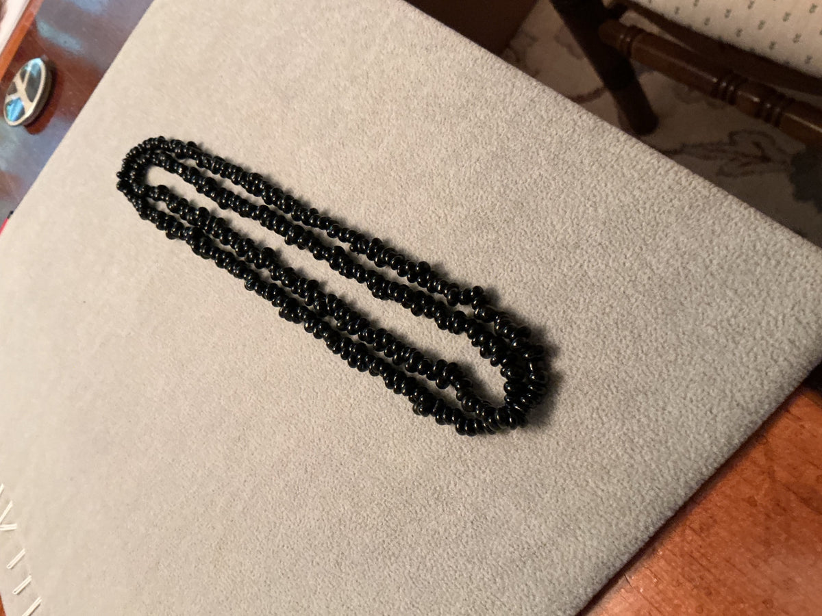 Black Glass Bead Necklace
