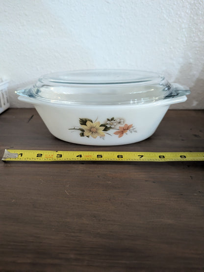 Pyrex Autumn Glory Covered Dish England