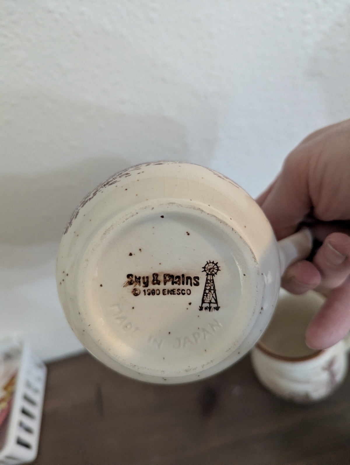 1980 Pair of Enesco "Sky & Plains" Mugs