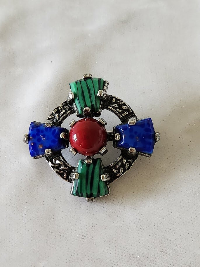Miracle Scottish Pebble Style Brooch