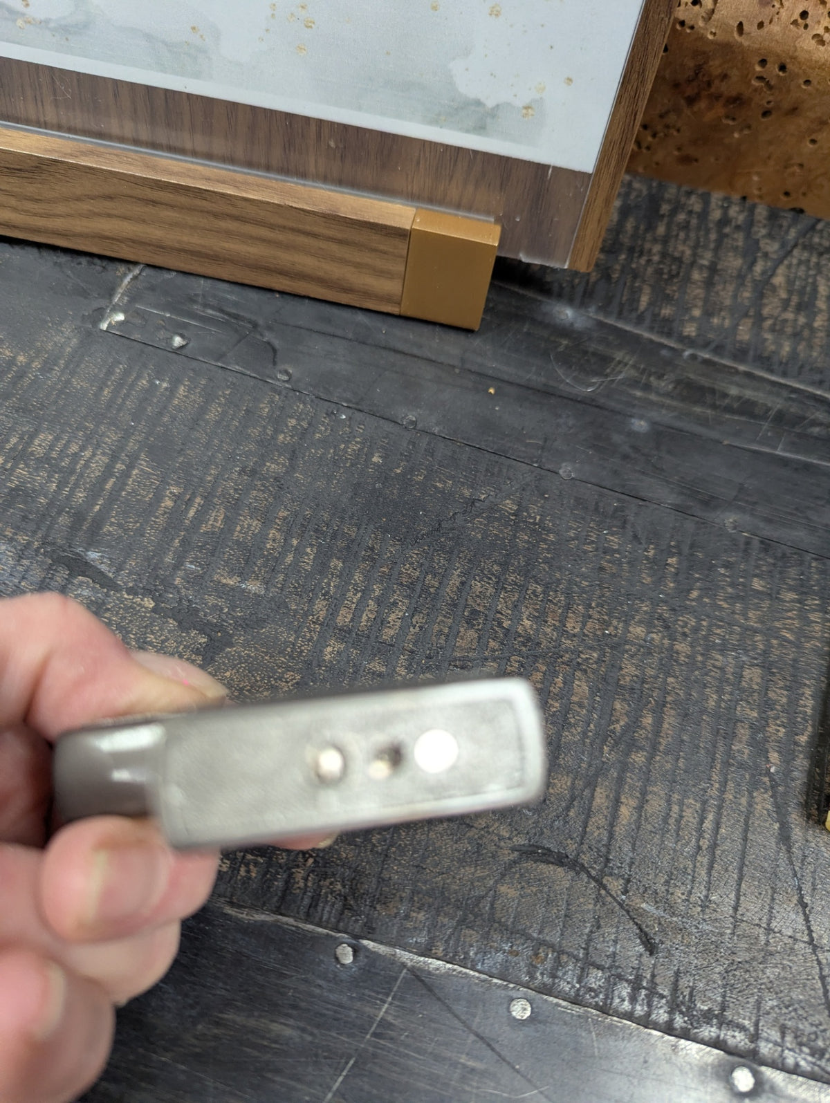 Vtg. Metal Lighter with Blinking Lights