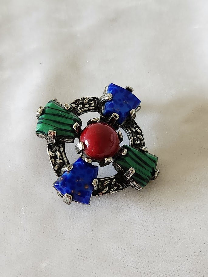Miracle Scottish Pebble Style Brooch