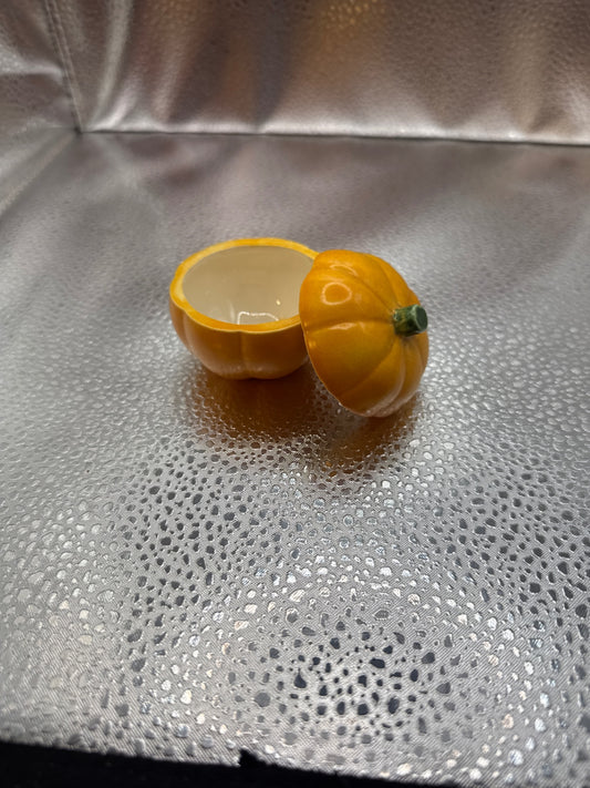 Mini pumpkin trinket dish