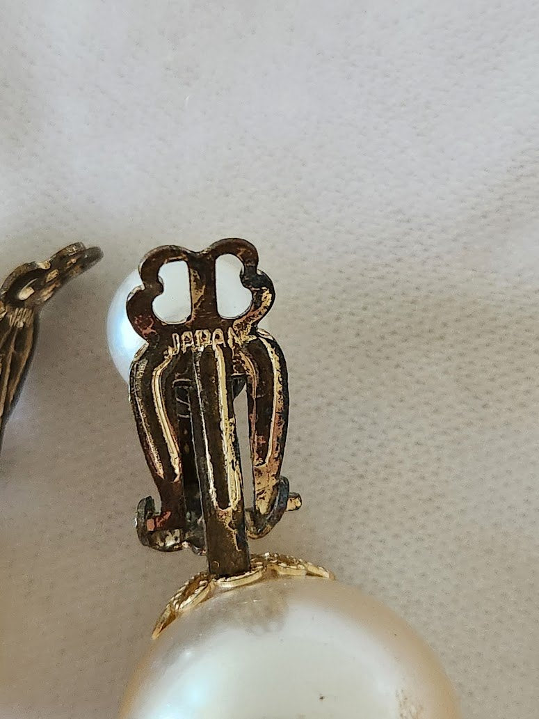 Big 1960s Pearl Bob Earrings