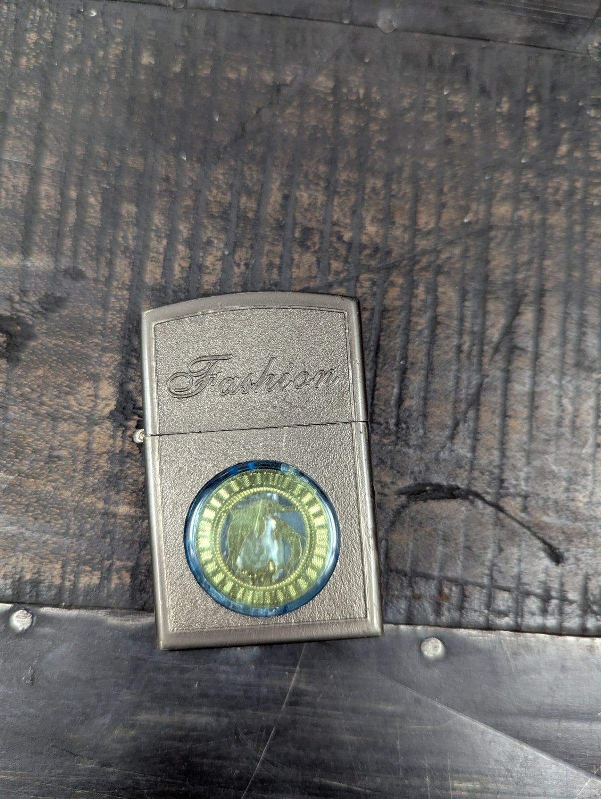 Vtg. Metal Lighter with Blinking Lights