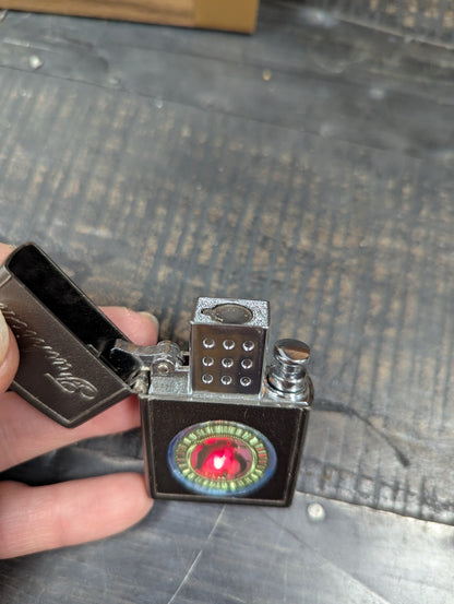 Vtg. Metal Lighter with Blinking Lights