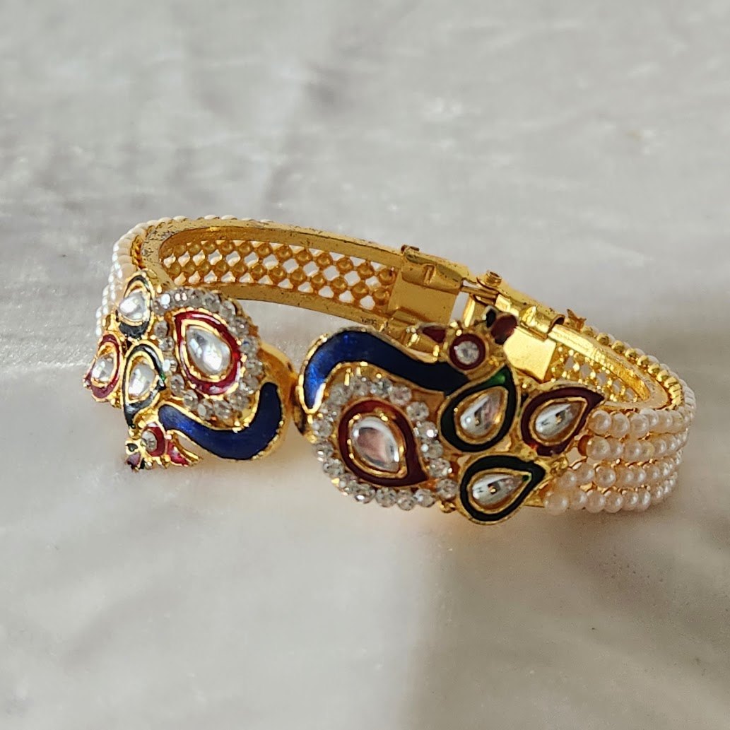 Indian Moghul Style Peacocks Bracelet