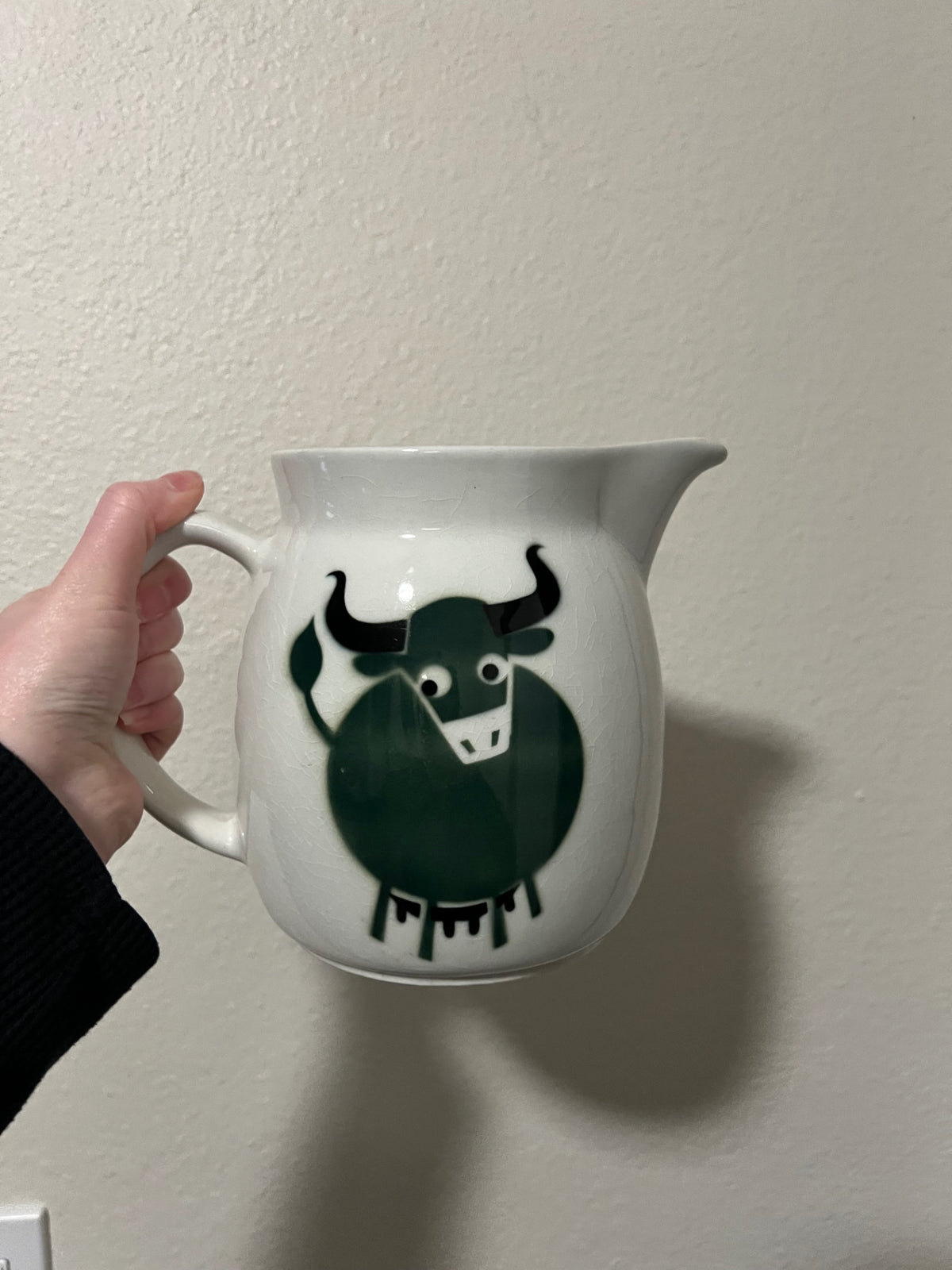 Vintage/MCM Arabia Finland Bull Pitcher