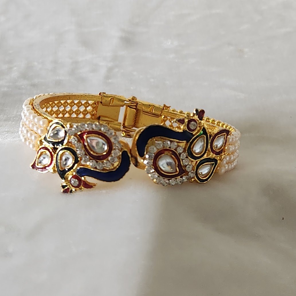 Indian Moghul Style Peacocks Bracelet