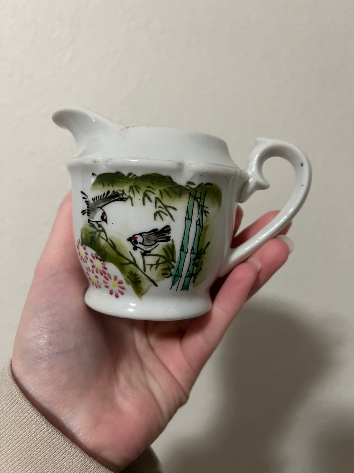 Vintage Wales China Japan Hand Painted Creamer