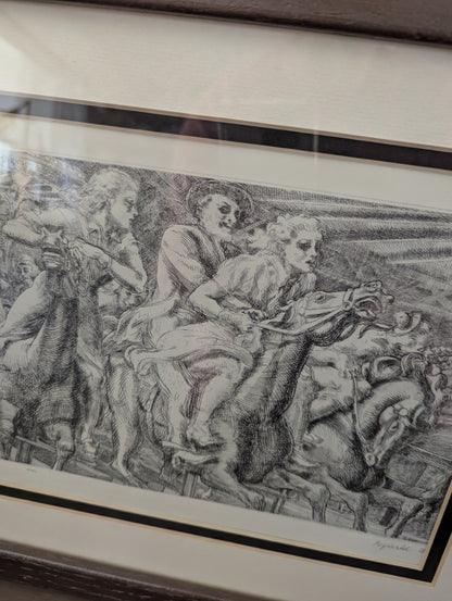 Vtg. Sketched Frantic Ride at the Fair Rginald