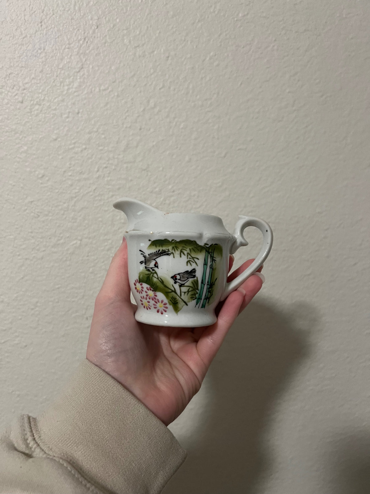 Vintage Wales China Japan Hand Painted Creamer