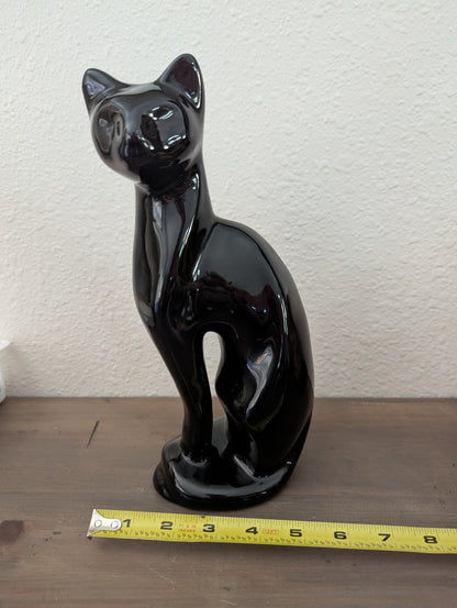MCM Ceramic Black Glazed Cat