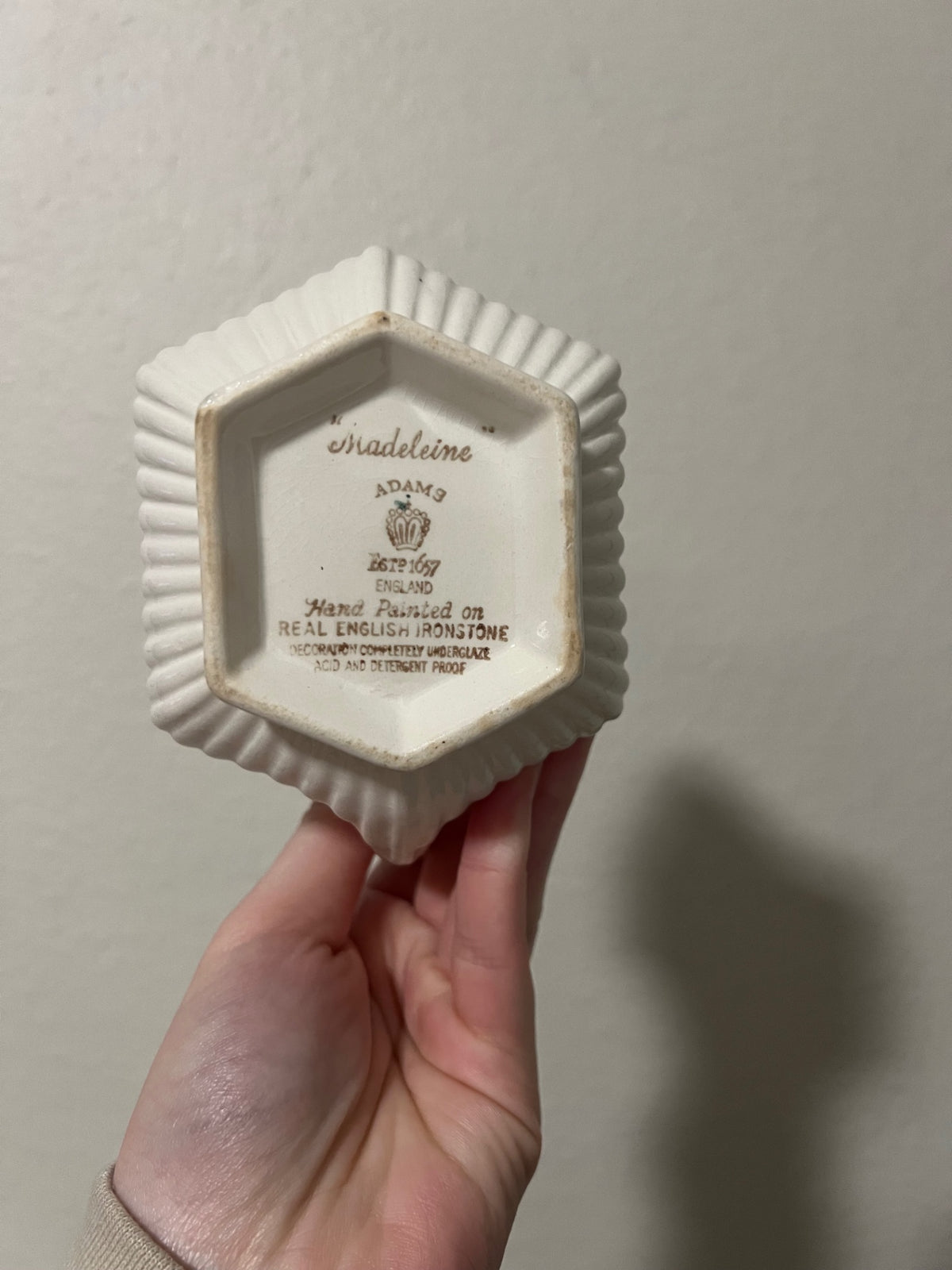 Vintage Adams England Madeleine Creamer