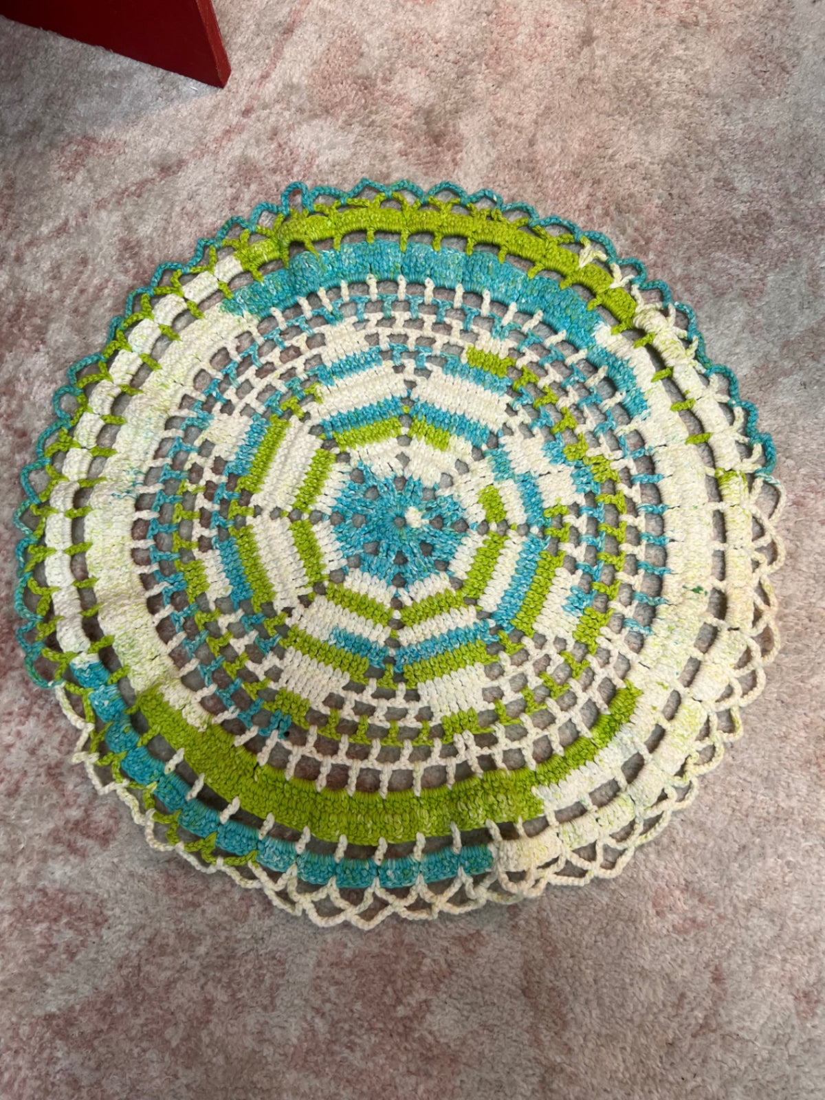 Colorful Circle Crochet Doily 
