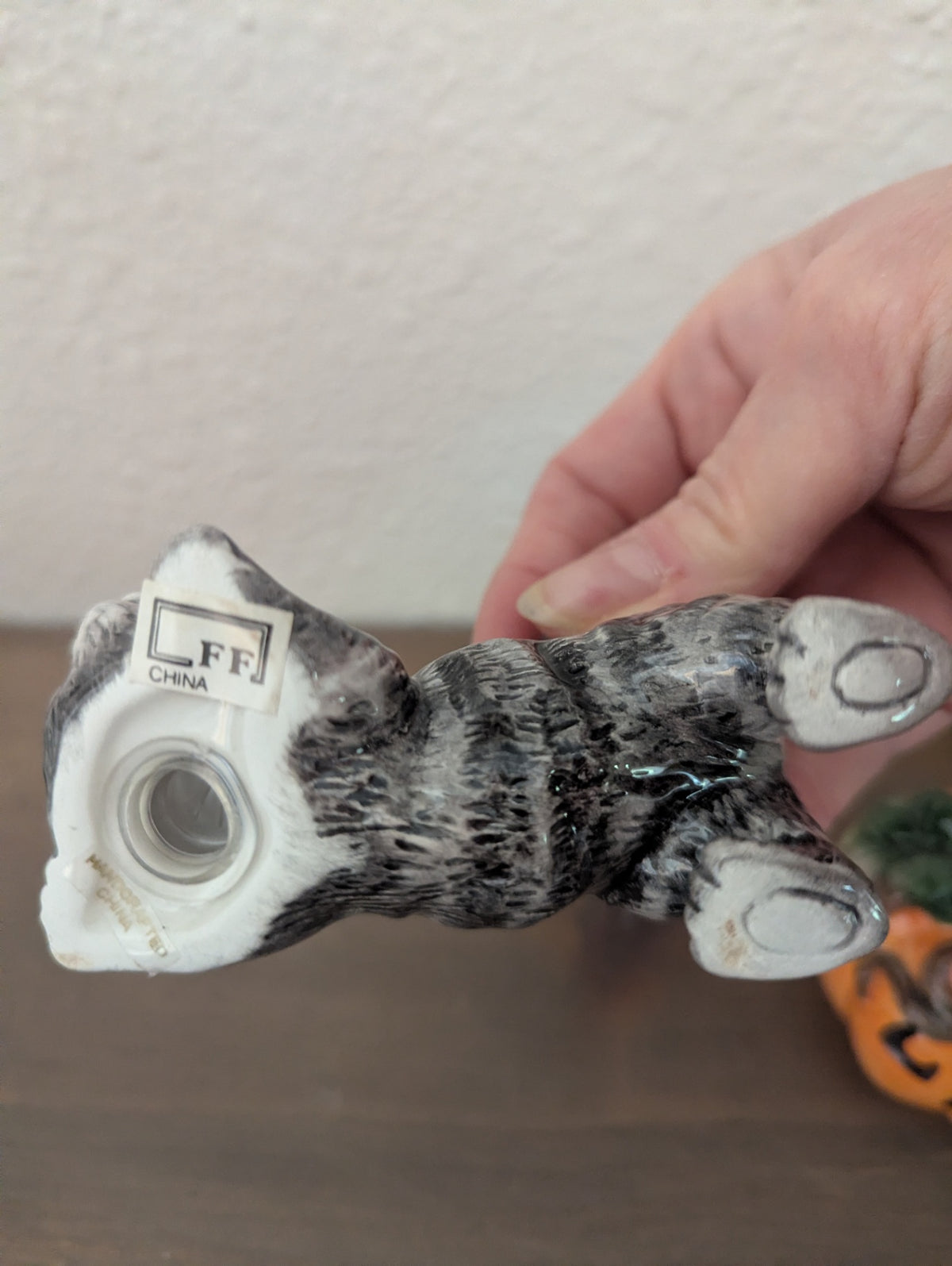 Vtg. FF Ceramic Cat & Pumpkin S&P Shakers
