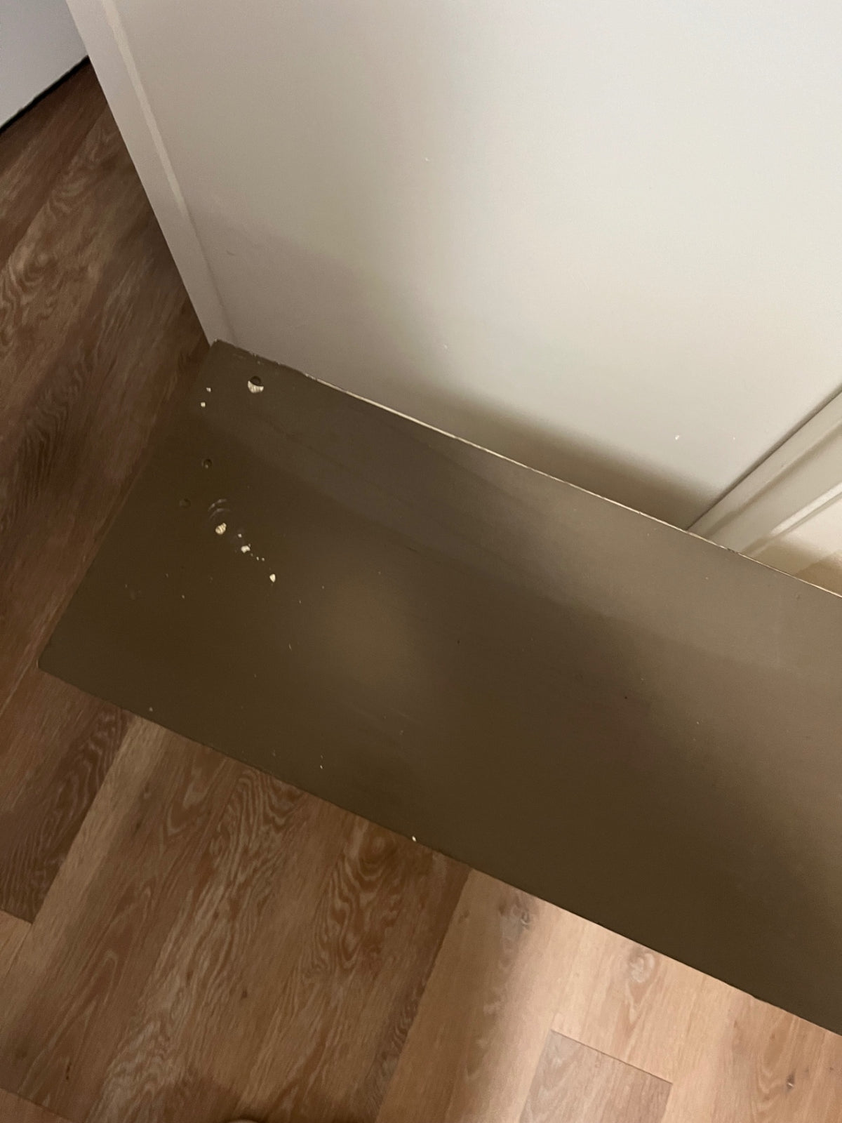 Brown Painted Cabinet with Shelves