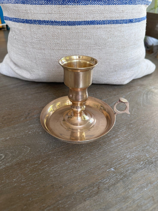 Vintage brass Chamber stick candle holder