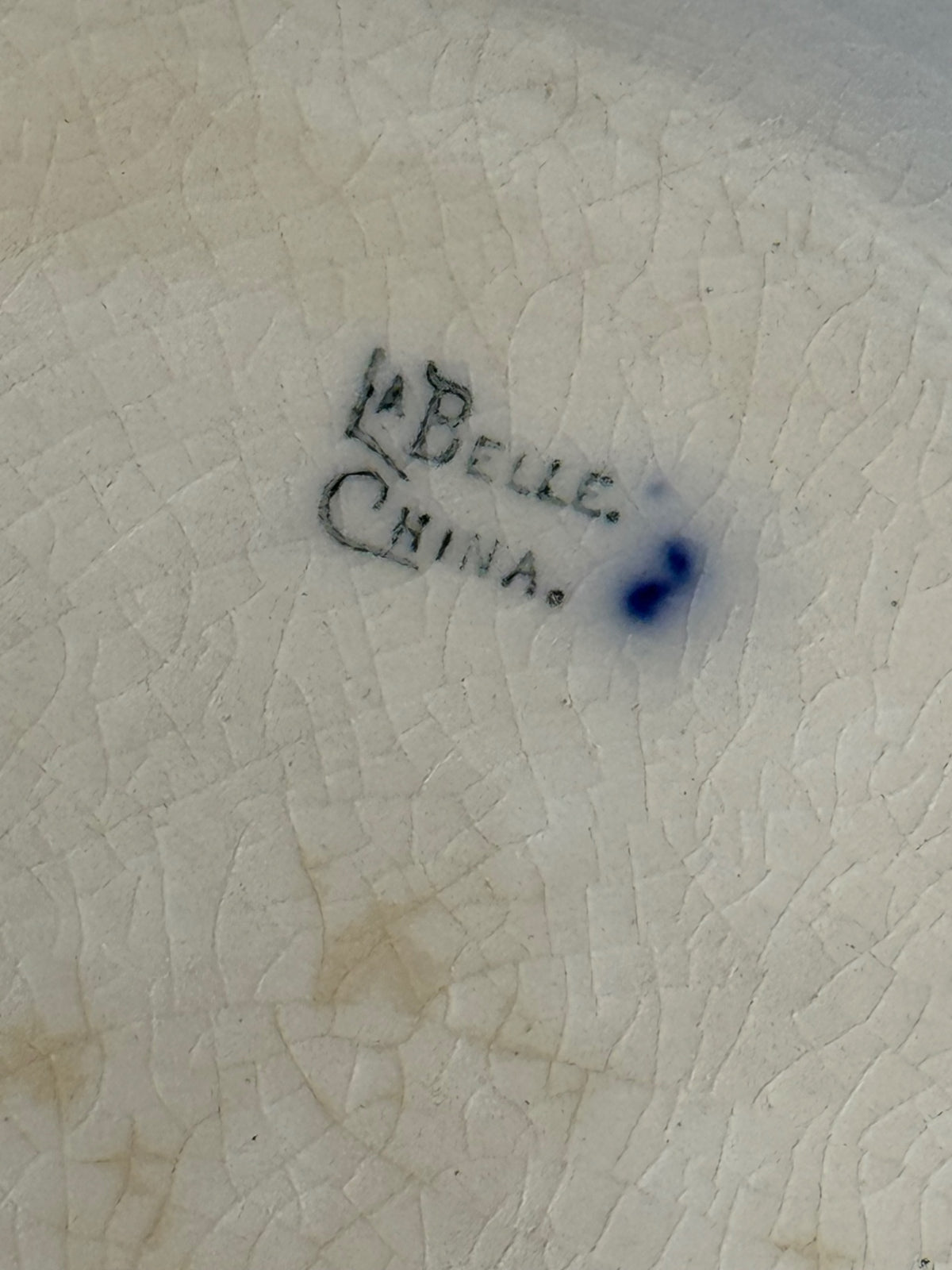 La Belle china flow blue platter 