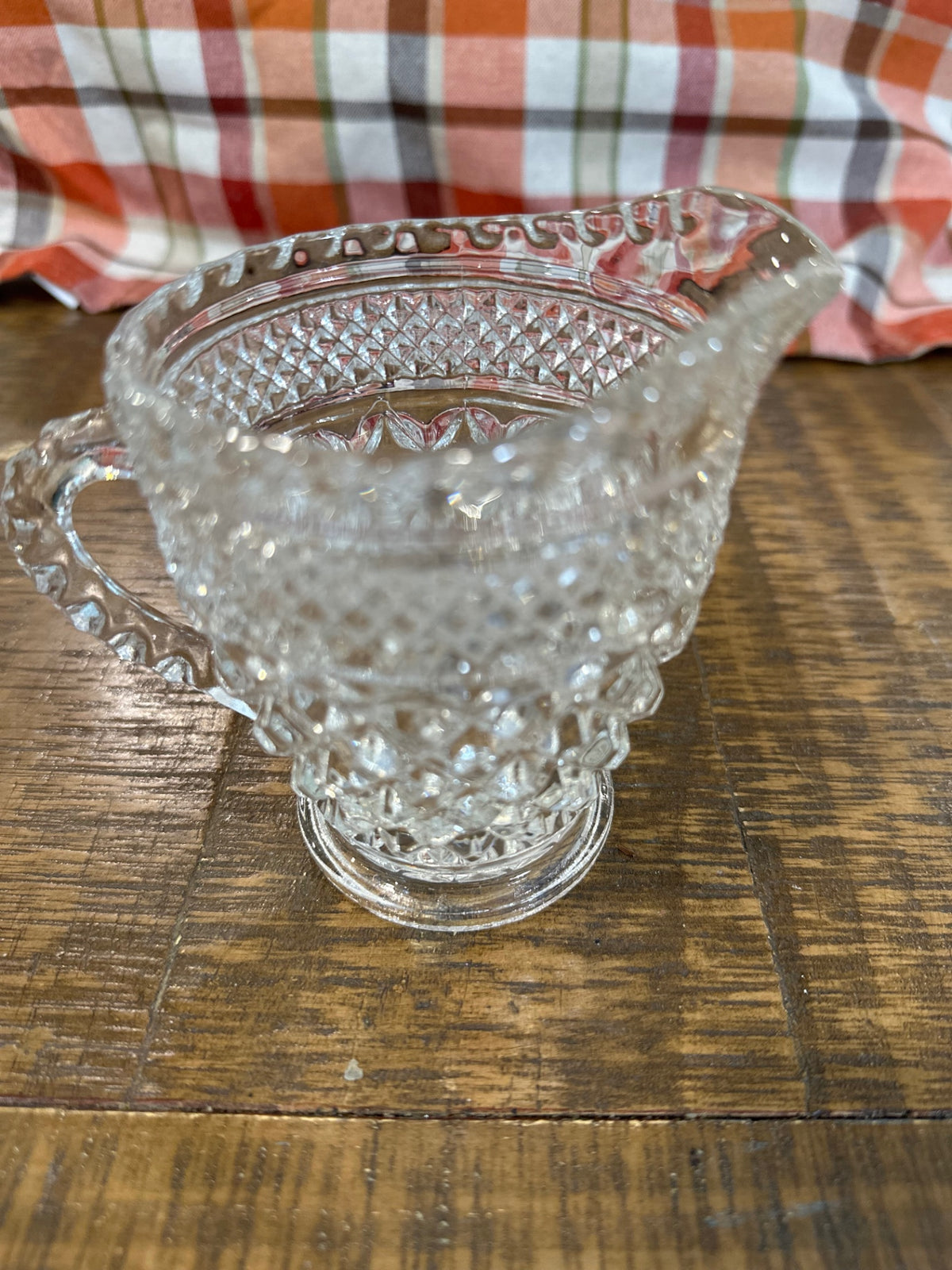 Small glass creamer