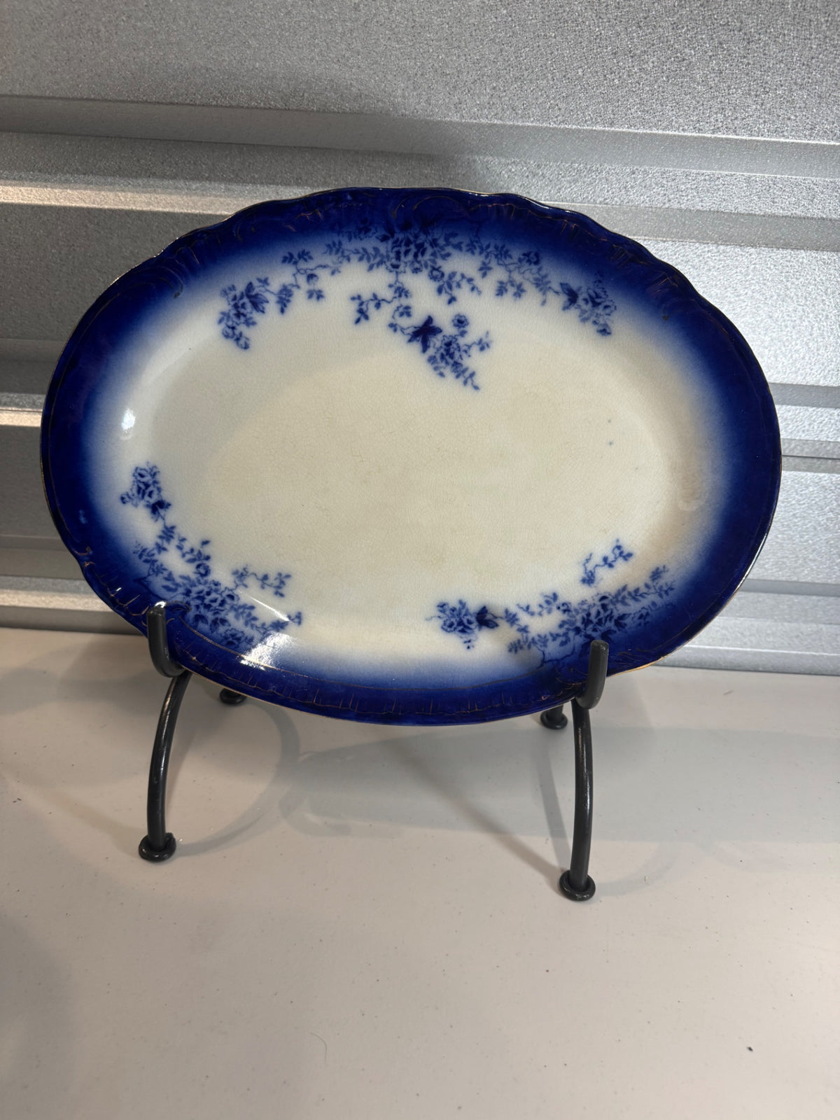 La Belle china flow blue platter 