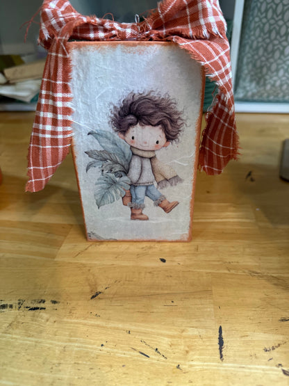 Large wood blocks with dolls