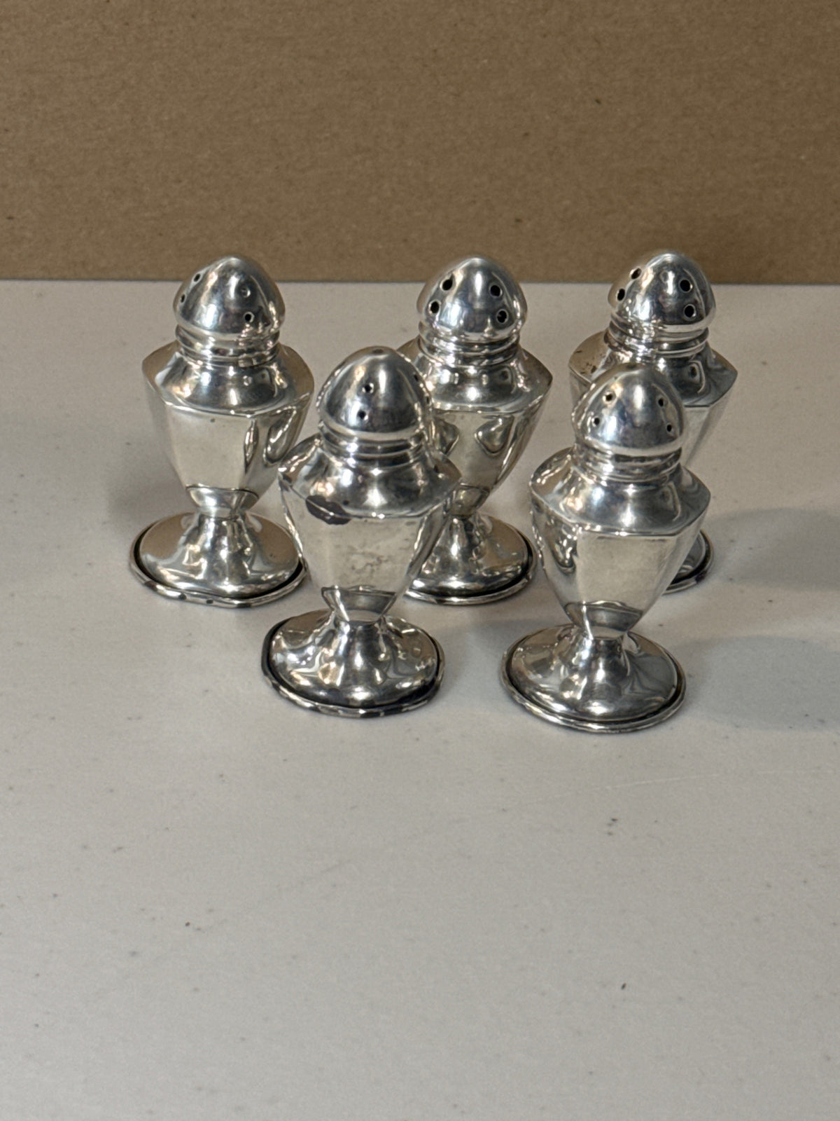 Sterling silver S&P Shakers set of 5