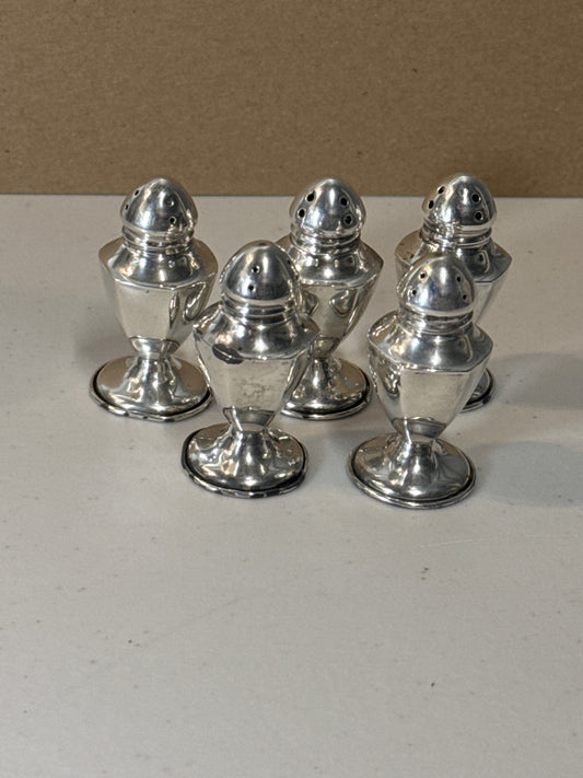 Sterling silver S&P Shakers set of 5