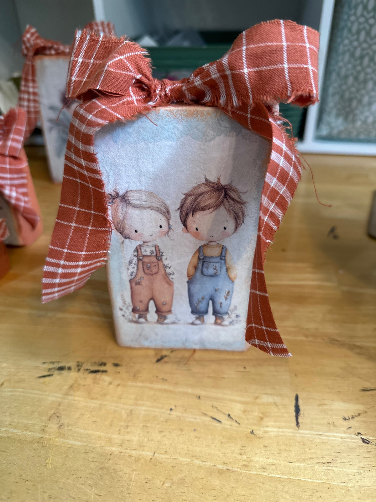 Large wood blocks with dolls