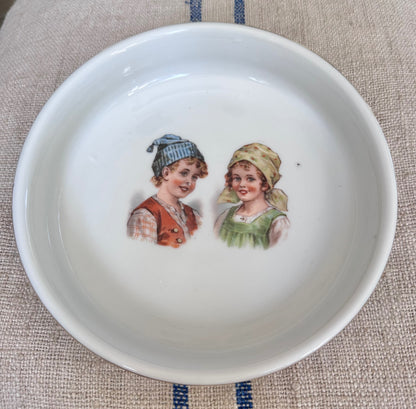 Antique Leuchtenburg Germany ABC. porcelain Childs bown Crisp 