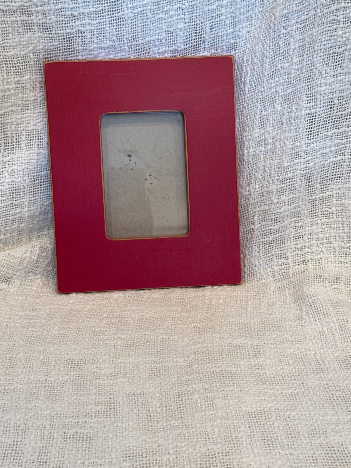 Wide red plain frame 