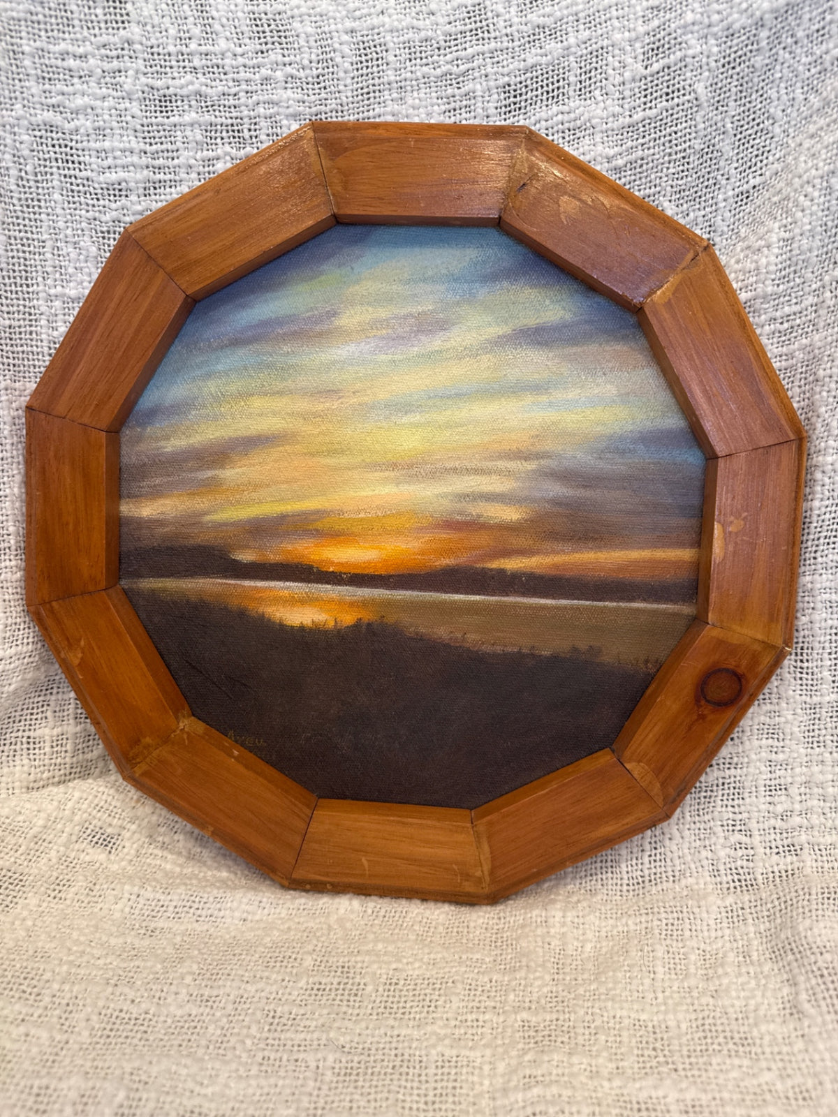 Vintage sunset painting