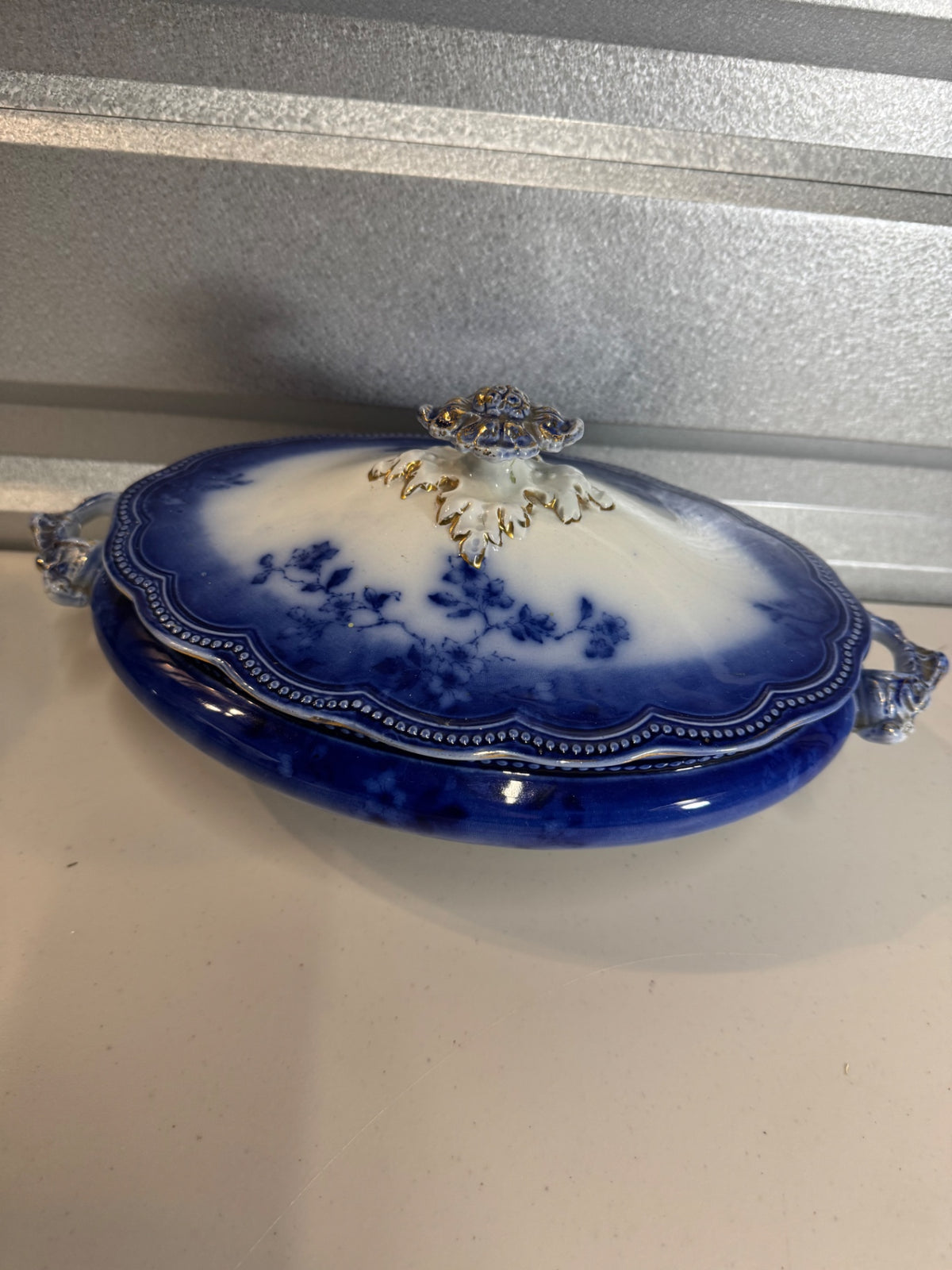 Johnson Bro flow blue covered tureen 